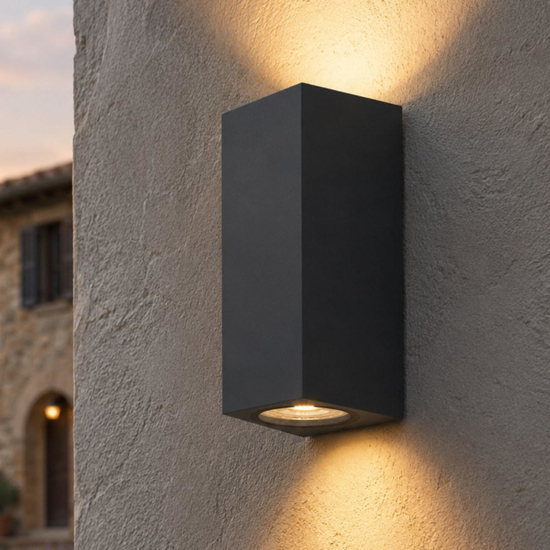 Top light applique da esterno atene nera moderna ip65