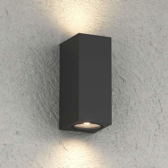 Top light applique da esterno atene nera moderna ip65