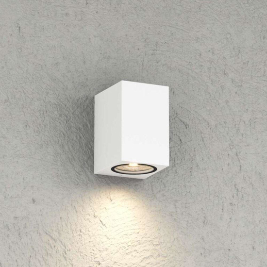 Applique da esterno top light atene bianca ip65