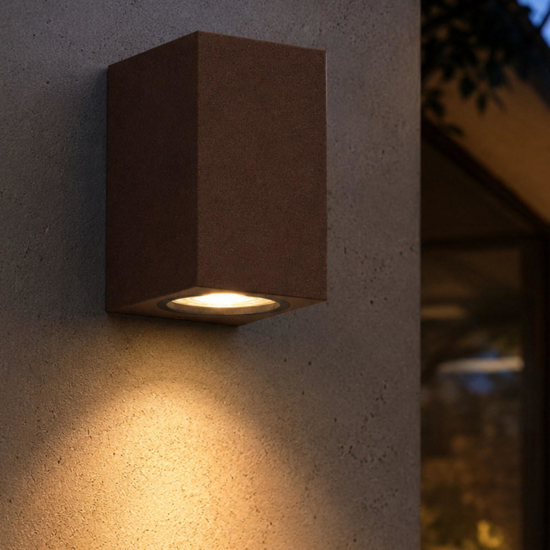 Applique corten da esterno moderna top light atene ip65