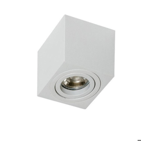 Faretto cubo da soffitto bianco orientabile