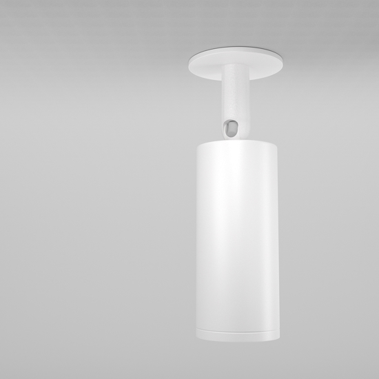 Maytoni faretto da incasso focus cilindro bianco orientabile