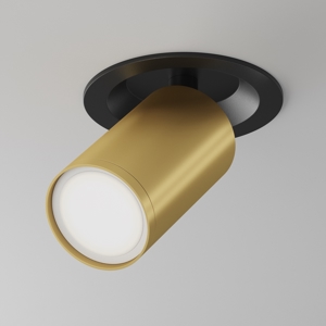 Mytoni faretto da incasso focus cilindro oro nero orientabile