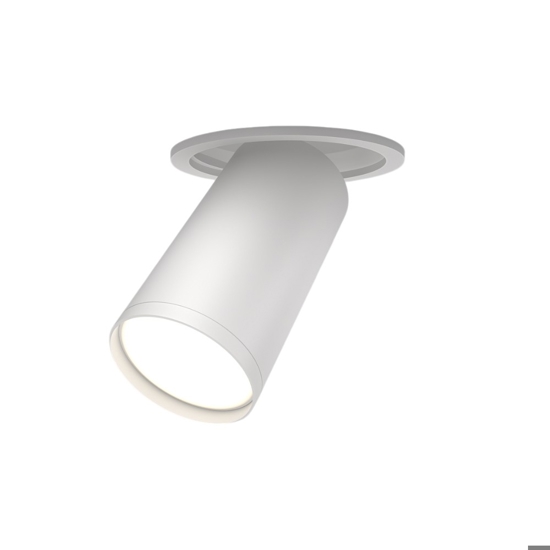 Maytoni faretto focus bianco cilindro orientabile da incasso a soffitto