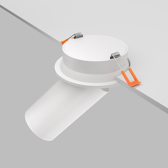 Maytoni faretto focus bianco cilindro orientabile da incasso a soffitto