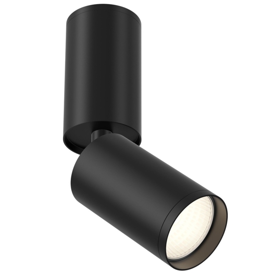 Faretto da soffitto orientabile nero cilindro maytoni focus