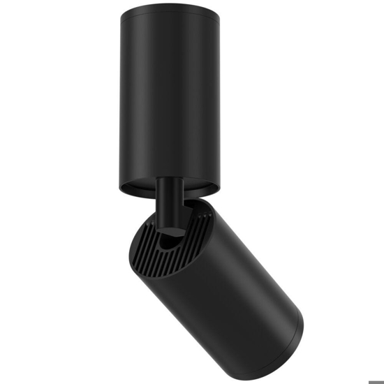 Faretto da soffitto orientabile nero cilindro maytoni focus