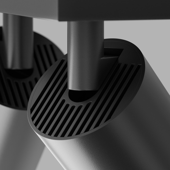 Maytoni plafoniera nera da soffitto per cucina con faretti orientabili focus