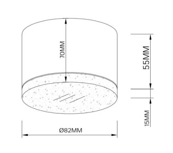 Maytoni plafoniera da bagno pauline mini rotonda nera ip44