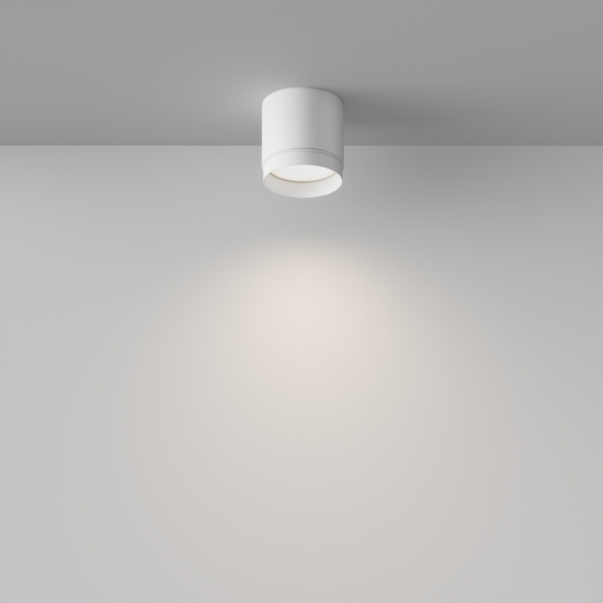 Faretto polar bianco da soffitto cilindro per interni maytoni