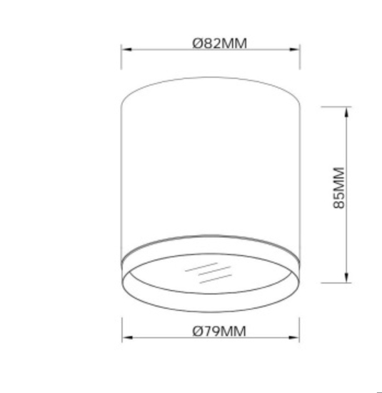 Faretto polar bianco da soffitto cilindro per interni maytoni