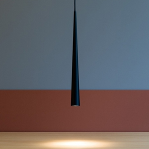 Lampada pendente per isola cono nero led 5w 3000k