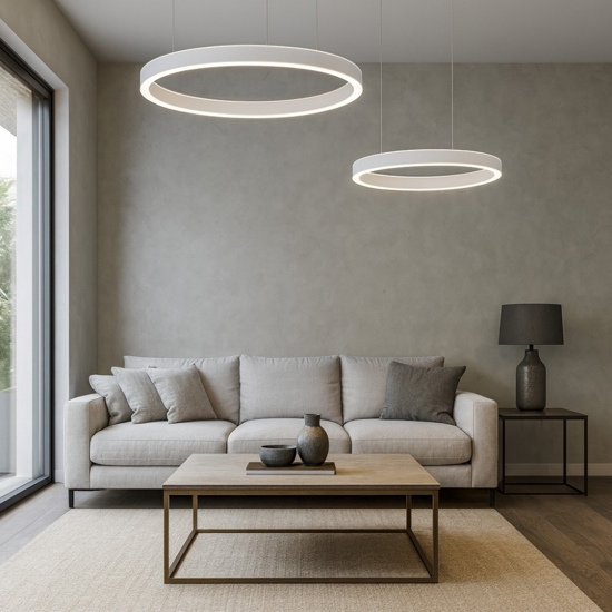 Lampadario criseide gea luce bianco led 60w 3000k moderno
