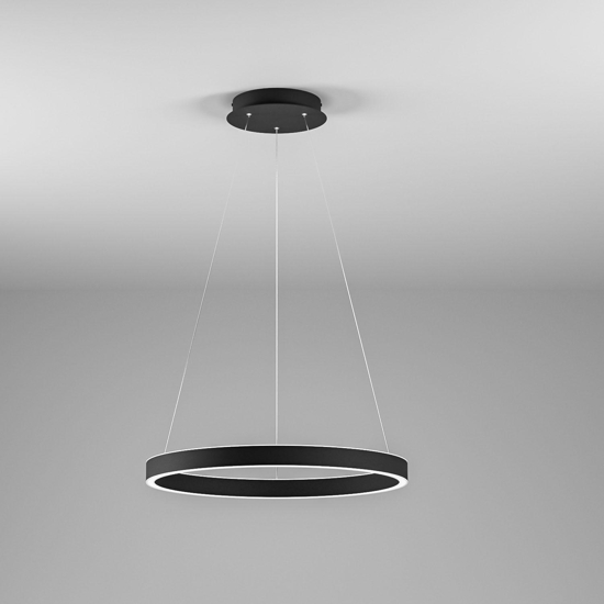 Criseide s-p nero gea luce lampadario cerchio led 60w 3000k