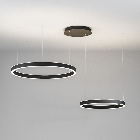 Gea luce criseide lampadario moderno led 75w 3000k per soggiorno