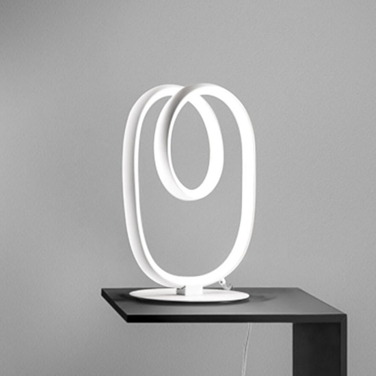 Abat-jour da comodino diva bianco gea luce design moderna