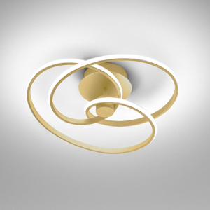 Plafoniera per camera da letto diva oro gea luce led 40w 3000k 