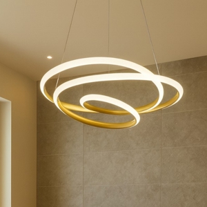 Lampadario diva sp oro gea luce spirale led 39w 3000k