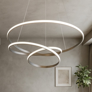 Lampadario diva sp titanio gea luce design moderno led 39w 3000k