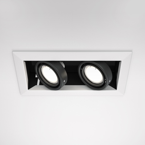 Maytoni metal modern faretto da incasso soffitto bianco 2 luci orientabili