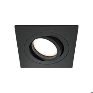 Maytoni faretto da incasso aton nero quadrato per controsoffitto orientabile