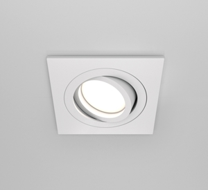Faretto quadrato onda bianco da incasso a soffitto orientabile maytoni