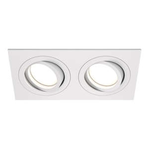 Maytoni faretto da soffitto atom cestello da incasso 2 luci bianco