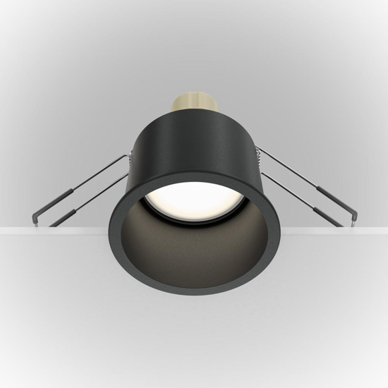 Maytoni faretto da incasso a soffitto rotondo nero reif