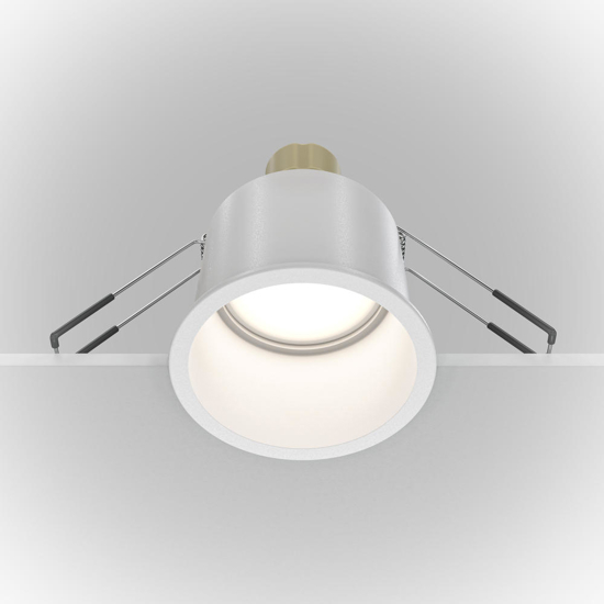 Faretto da incasso a soffitto metallo bianco tondo maytoni reif