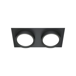 Maytoni hoop cestello faretto nero da incasso a soffitto 2 luci gx53