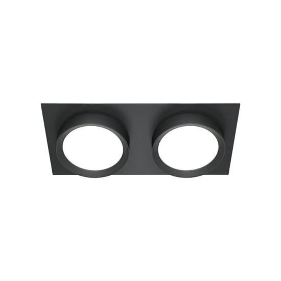 Maytoni hoop cestello faretto nero da incasso a soffitto 2 luci gx53