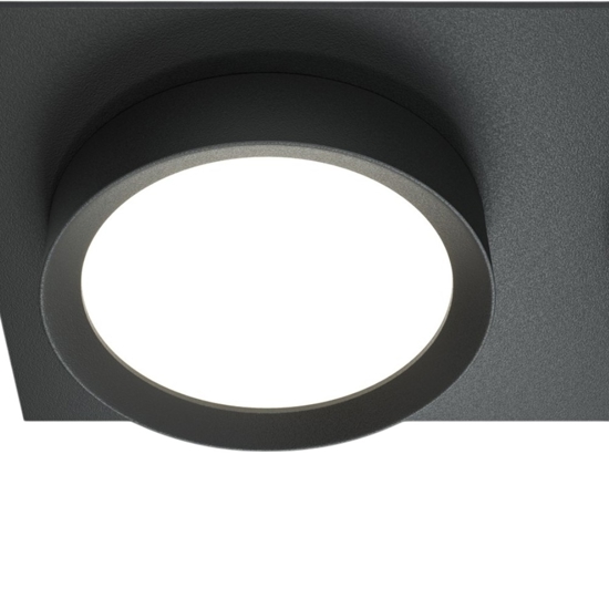 Maytoni hoop cestello faretto nero da incasso a soffitto 2 luci gx53