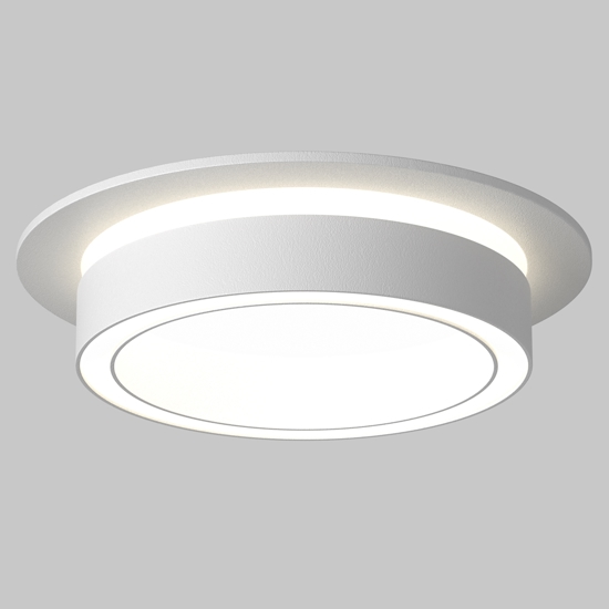 Maytoni orlo faro da incasso bianco sporgente rotondo per controsoffitto gx53 led