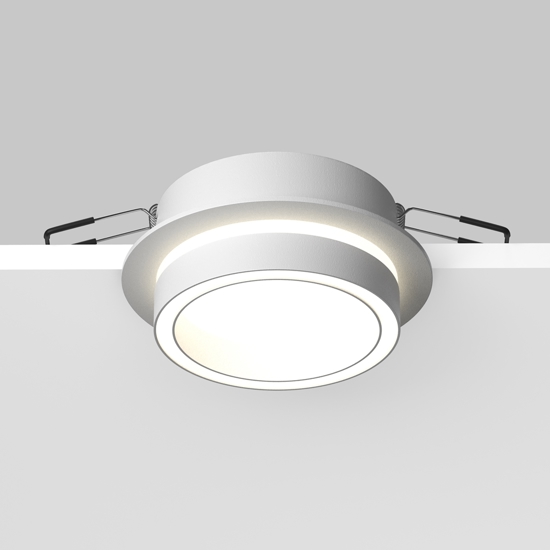 Maytoni orlo faro da incasso bianco sporgente rotondo per controsoffitto gx53 led