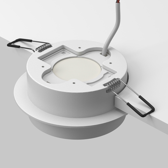 Maytoni orlo faro da incasso bianco sporgente rotondo per controsoffitto gx53 led
