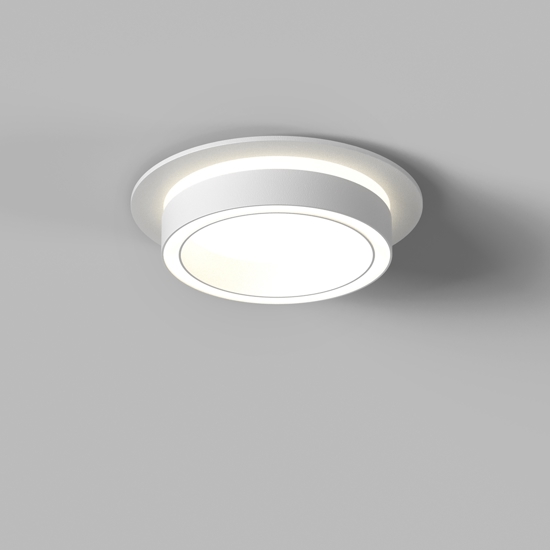 Maytoni orlo faro da incasso bianco sporgente rotondo per controsoffitto gx53 led
