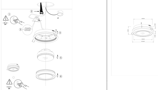 Maytoni orlo faro da incasso bianco sporgente rotondo per controsoffitto gx53 led