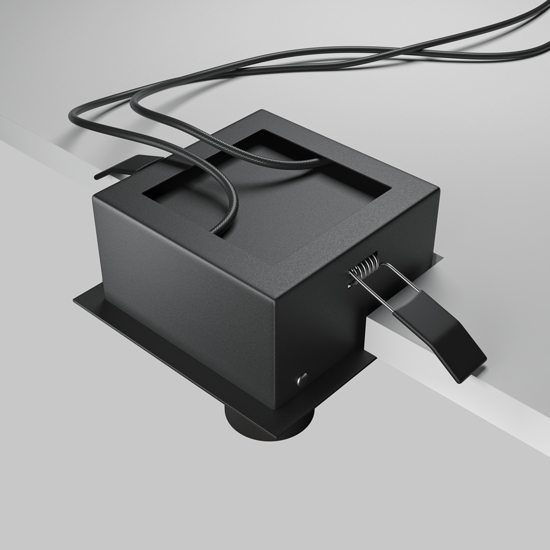Maytoni faretto da incasso magnum led 14w 3000k nero 2 luci orientabili