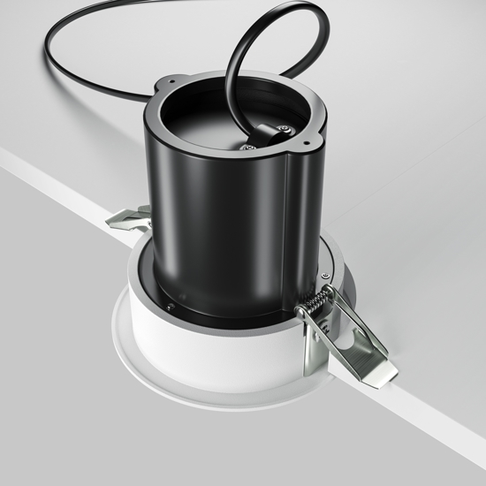 Maytoni hidden faretto da incasso led 10w 3000k 220v tondo bianco orientabile retrattile