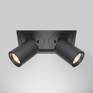 Maytoni faretto da incasso nero hidden led 20w 3000k per controsoffitto