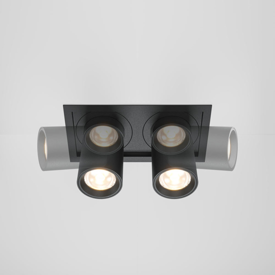 Maytoni faretto da incasso nero hidden led 20w 3000k per controsoffitto