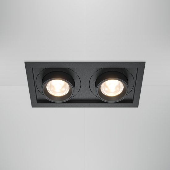 Maytoni faretto da incasso nero hidden led 20w 3000k per controsoffitto