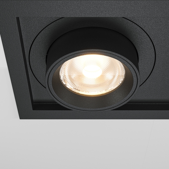 Maytoni faretto da incasso nero hidden led 20w 3000k per controsoffitto