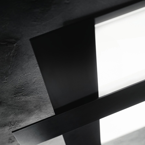 Gea luce doha plafoniera led 30w 3000k nbianco nera