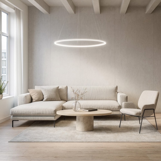 Erika s-p bianco gea luce lampadario cerchio led 38w 3000k