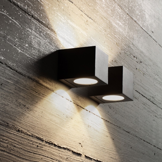 Gea luce applique per esterno ip65 antracite led 3000k