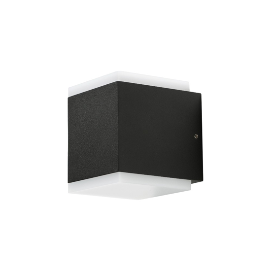 Applique da esterno ip65 antracite led cct 3000k 4000k 5500k gea luce