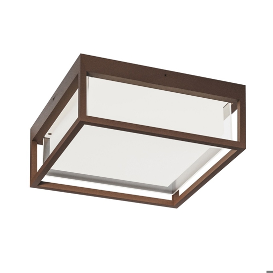Gea luce plafoniera per esterno moderna ip65 marrone led cct