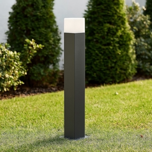 Gea luce aditi lampione da giardino antracite moderno quadrato