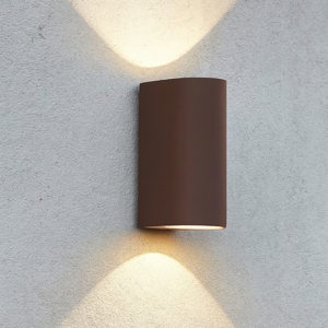 Applique da esterno 2 luci marrone corten gea luce
